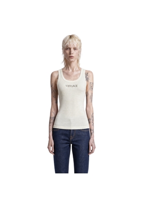 Embroidered Ribbed Wool Top