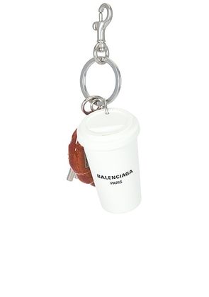 Balenciaga Keyring Coffee Cup in Multicolor - Brown. Size all.