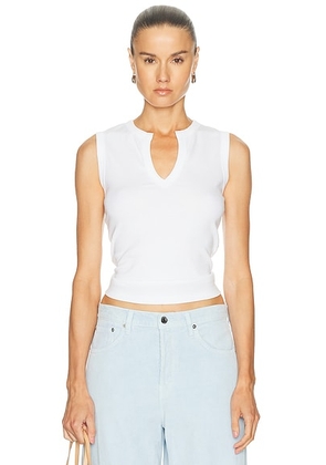 FLORE FLORE Iman Tank Top in White - White. Size XS (also in S, M, L, XL).
