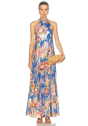 HEMANT AND NANDITA Maxi Dress in Blue - Blue. Size XS (also in S, M, L).
