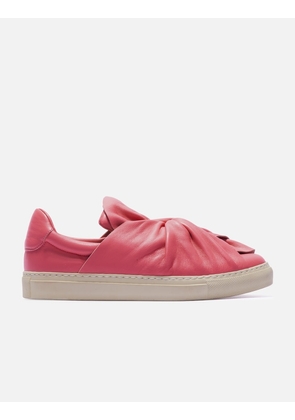 Leather Bow Slip On