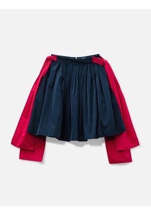 Lace Up Pleated Skirt