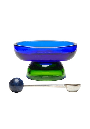 Natalia Criado Lake Salt Cellar & Little Spoon in Blue - Blue. Size all.