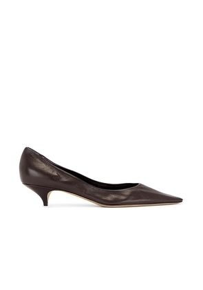 The Row Uxor Kitten Heel in Laquer Brown - Brown. Size 37.5 (also in ).