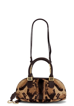 Balenciaga Bolero Bowl Mini Bag in Natural & Moka - Brown. Size all.