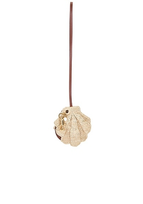 Chloe Seashell Bag Charm in Hot Sand - Beige. Size all.
