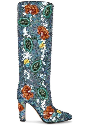 Valentino Garavani Hotty Boot in Nero & Multicolori - Blue. Size 39.5 (also in 38.5).