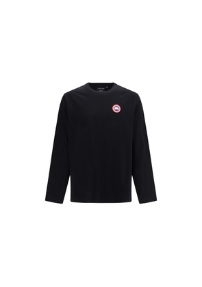 Canada Goose Black Cotton Long Sleeve T-Shirt - L