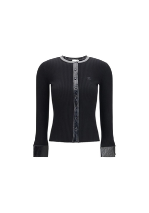 Courrèges Black Viscose Cardigan - M