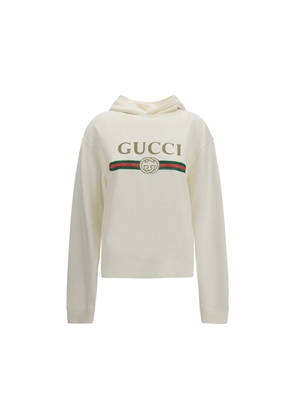 Gucci White Cotton Sweatshirt - M