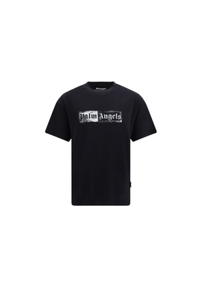 Palm Angels Black Cotton T-Shirt - L