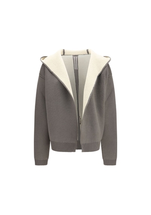Rick Owens Gray Wool Oves Aries Hoodie - M