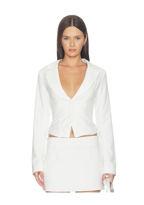 ALL THE WAYS Eliana Blazer in White. Size XS. Also in XXS, S, M, L, XL.