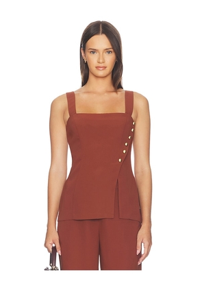 Amanda Uprichard Bernice Top in Brown. Size S. Also in XS, M, L, XL.