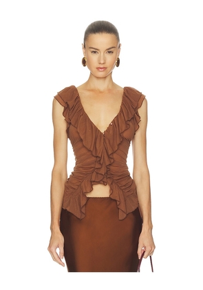 Free People Blythe Vest Top in Rust. Size XS. Also in L, M, S, XL.