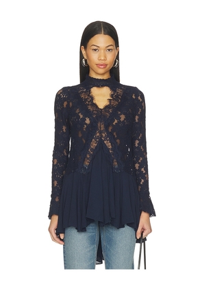 Free People First Crush Lace Tunic in Blue. Size XS. Also in L, M, S, XL.