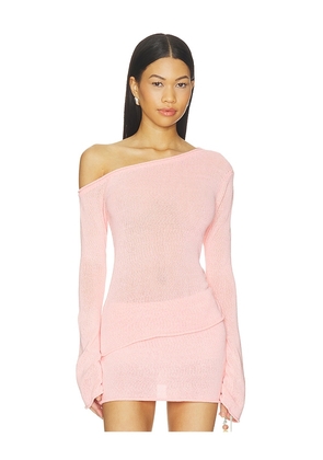 Lovers and Friends Adilen Off The Shoulder Top in Pink. Size XXS. Also in XS, S, M, L, XL.