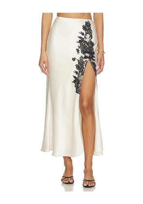 SAU LEE Elva Satin Skirt in White. Size 2. Also in 00, 0, 4, 6, 10, 12.