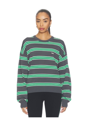 P.E Nation Retreat Stripe Sweater in Green. Size S. Also in XS, M, L, XL.
