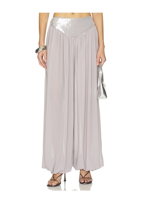 retrofete Pyna Sequin Pant in Grey. Size XS. Also in S, M, L, XL.