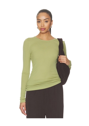 SAMSOE SAMSOE Sadou Long Sleeve T Shirt in Green. Size S. Also in XS, M, L.