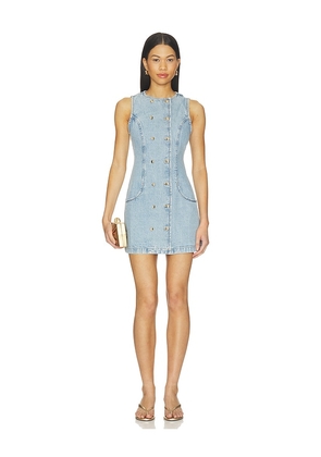 retrofete Hanna Denim Dress in Blue. Size XS. Also in S, M, L, XL.