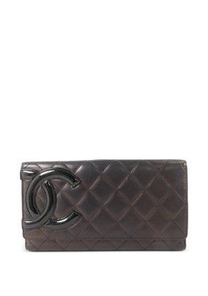 CHANEL Pre-Owned Cambon diamond-quilted wallet - Black