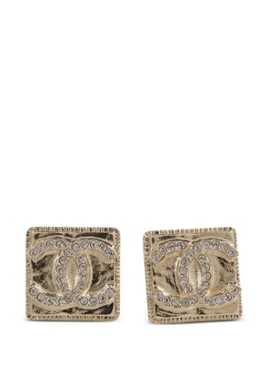 CHANEL Pre-Owned CC crystal-embellished earrings - Gold