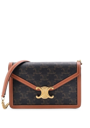 Celine Pre-Owned Margo Triomphe Wallet on Chain Triomphe Coated Canvas crossbody bag - Brown