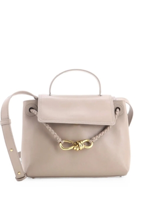 Bottega Veneta Pre-Owned Ciao Ciao Top Handle Bag Leather with Intrecciato Detail Small satchel - Neutrals