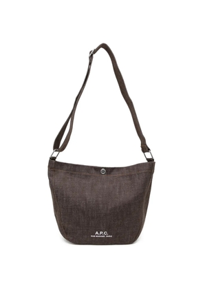 A.P.C. logo-print shoulder bag - Silver