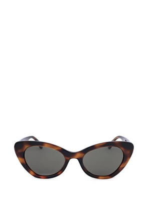 Moschino logo-plaque cat-eye sunglasses - Brown
