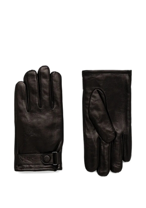 Armani Exchange buckle strap gloves - Black