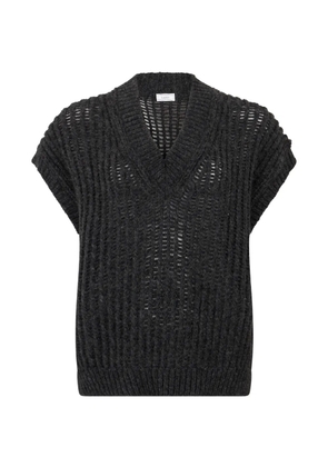 Peserico chunky-knit V-neck vest - Black