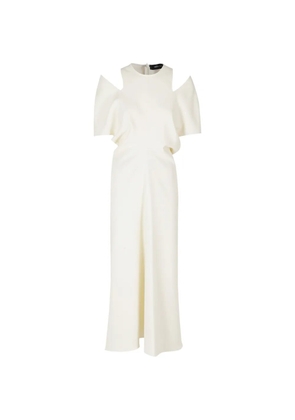 Federica Tosi cold-shoulder draped midi dress - White