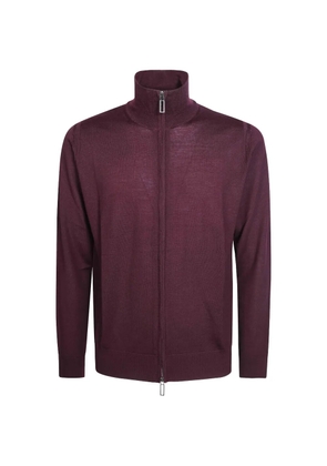 Paolo Pecora zip-up high-neck cardigan - Red