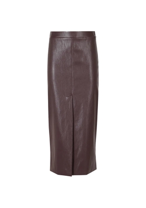 Herno front-slit midi skirt - Red