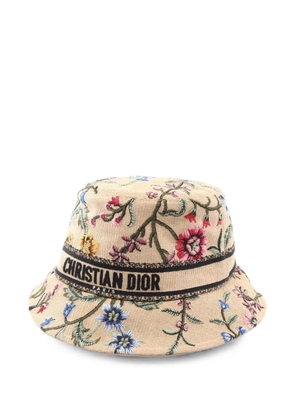Christian Dior Pre-Owned 2010s D-Bobby Petites Fleurs bucket hat - Neutrals