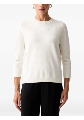 Joop! jacquard-knit three-quarter-sleeved T-shirt - White