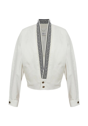Versace greek pattern relaxed-fit jacket - White