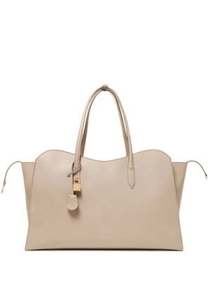 Stella McCartney padlock-detail curved-edge tote bag - Neutrals