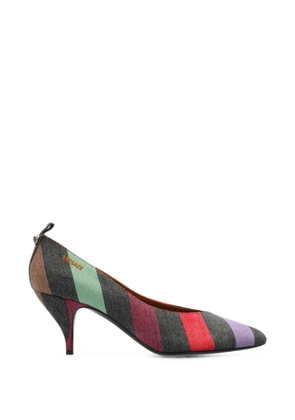 Versace tina striped pumps - Black