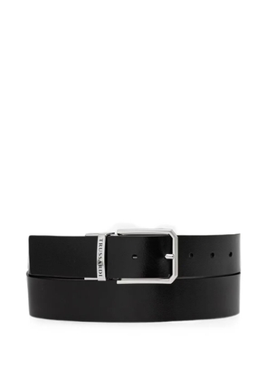 Trussardi logo-engraved buckle belt - Black
