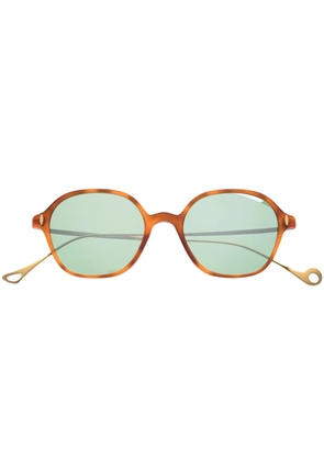 Eyepetizer tortoiseshell-effect round-frame sunglasses - Brown