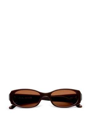 Chimi Rotate Note oval-frame sunglasses - Brown