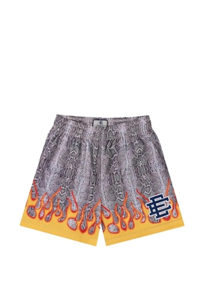 ERIC EMANUEL EE Basic snake-print shorts - Grey