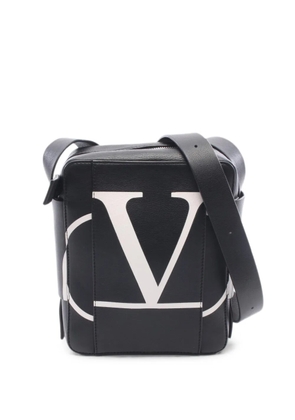 Valentino Garavani Pre-Owned 2010s VLogo leather messenger bag - Black