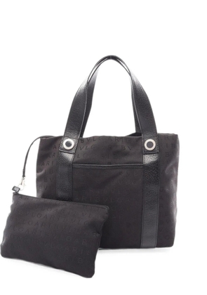 Bvlgari Pre-Owned 2000s Logomania leather-trim tote bag - Black