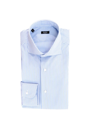 Barba vertical-stripe spread-collar shirt - White