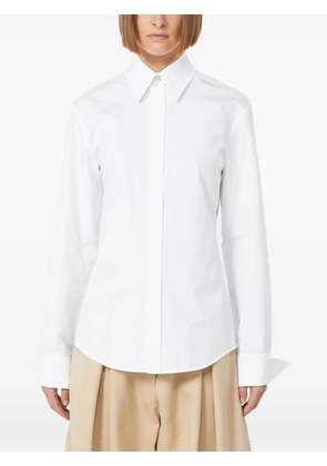 Sportmax pointed-collar long-sleeve shirt - White